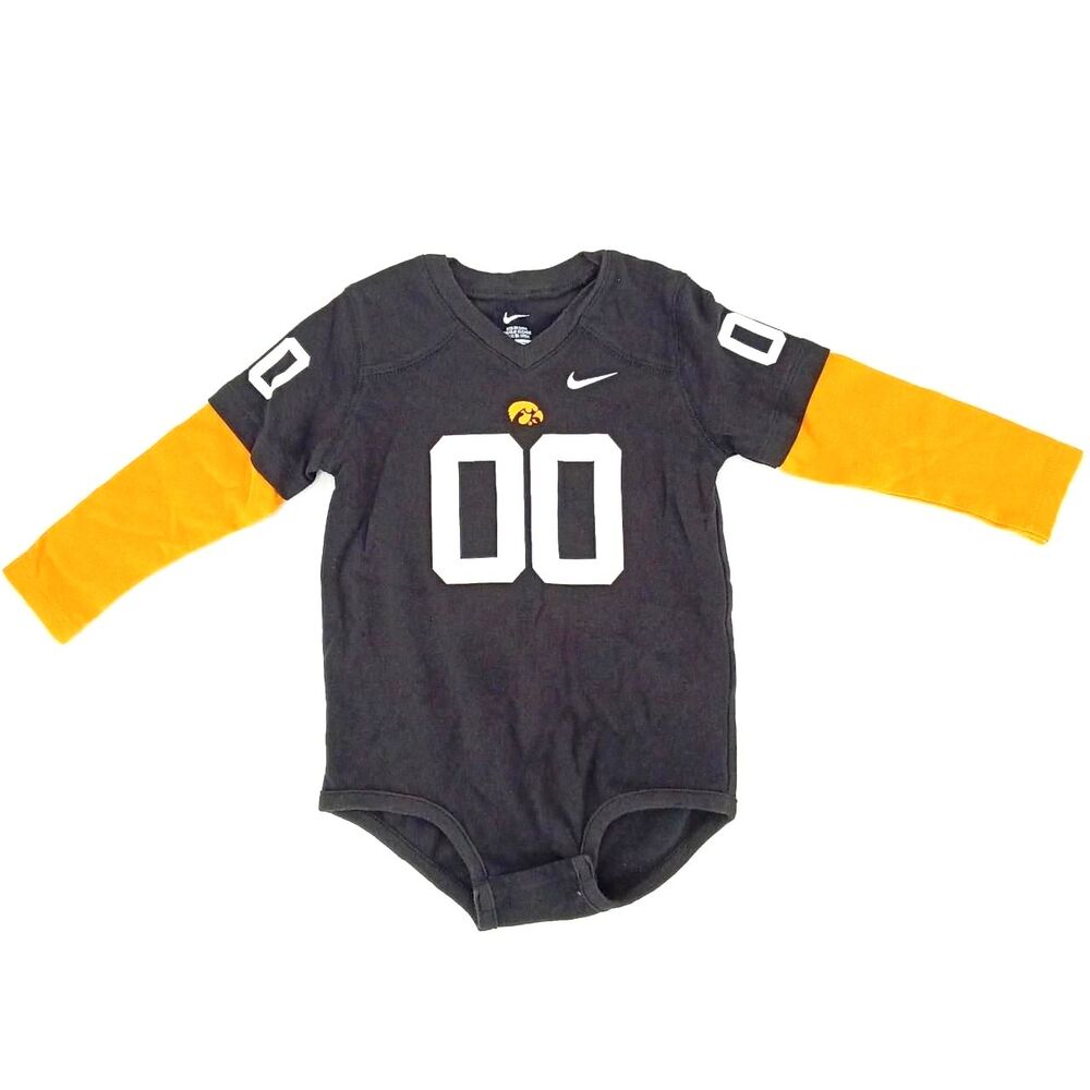 Nike Iowa Hawkeyes Baby Jersey Bodysuit 24M Black Gold Football